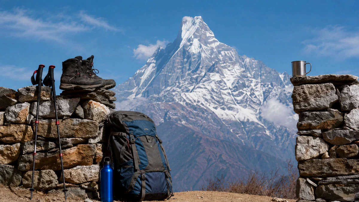 mountain view along the mardi trek