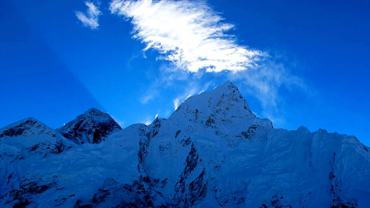 view from kala patthar in spring season