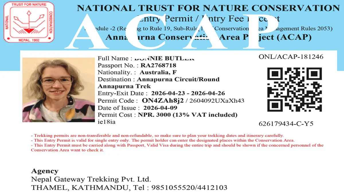 Annapurna Conservation Area Permit (ACAP)