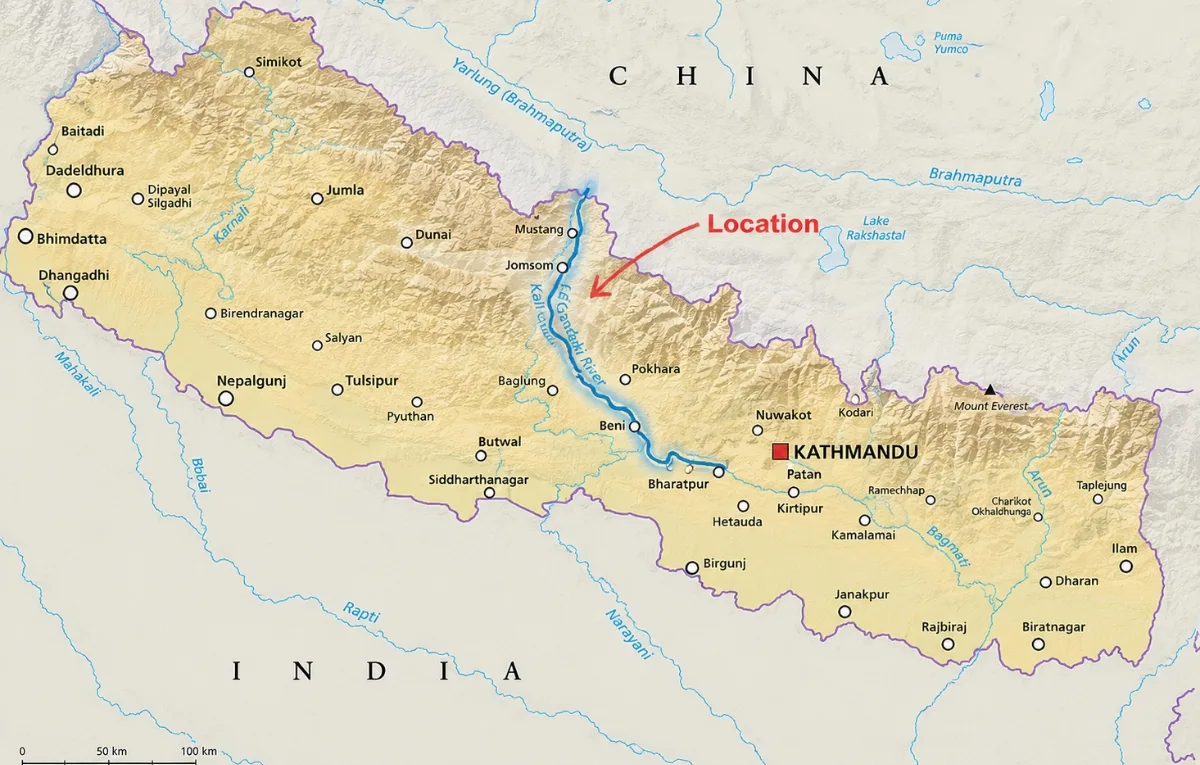kali-gandaki-gorge-location
