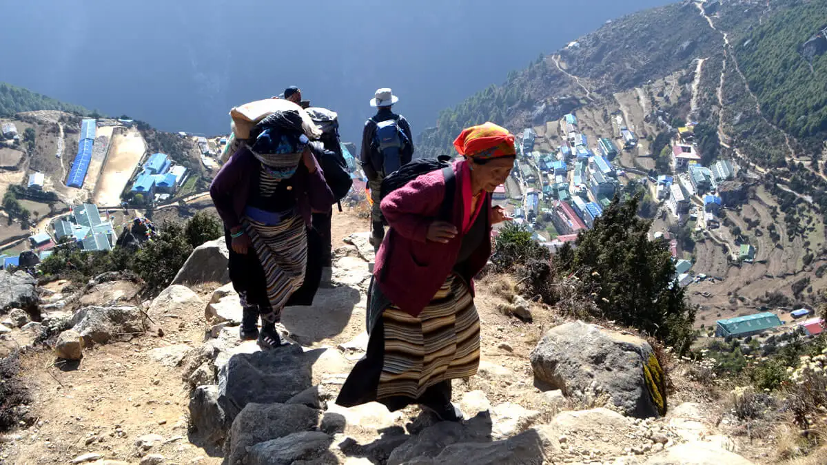 Sherpa people in Nepal's Khumbu region