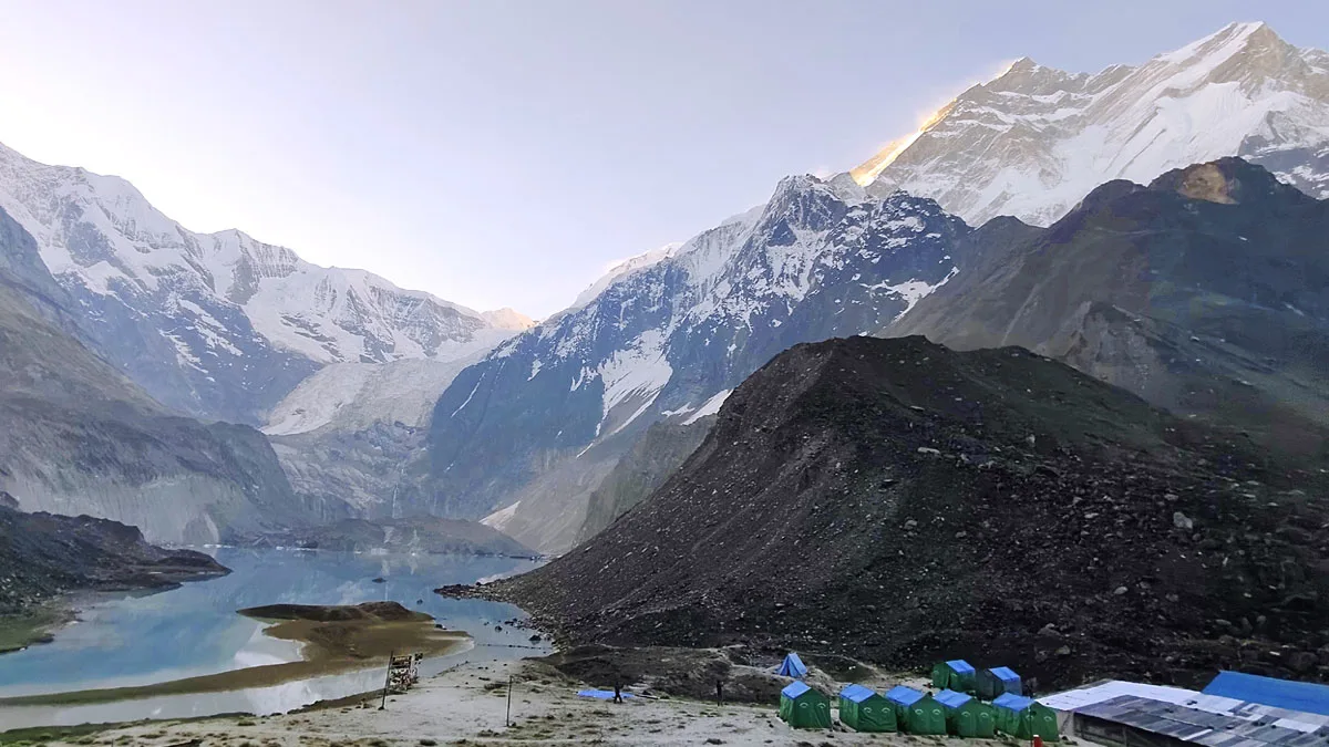 Mount annapurna one from north base camp