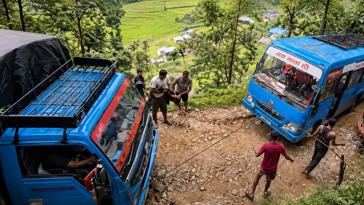 traffic-jam-in-alternative-route-to-langtang-trek